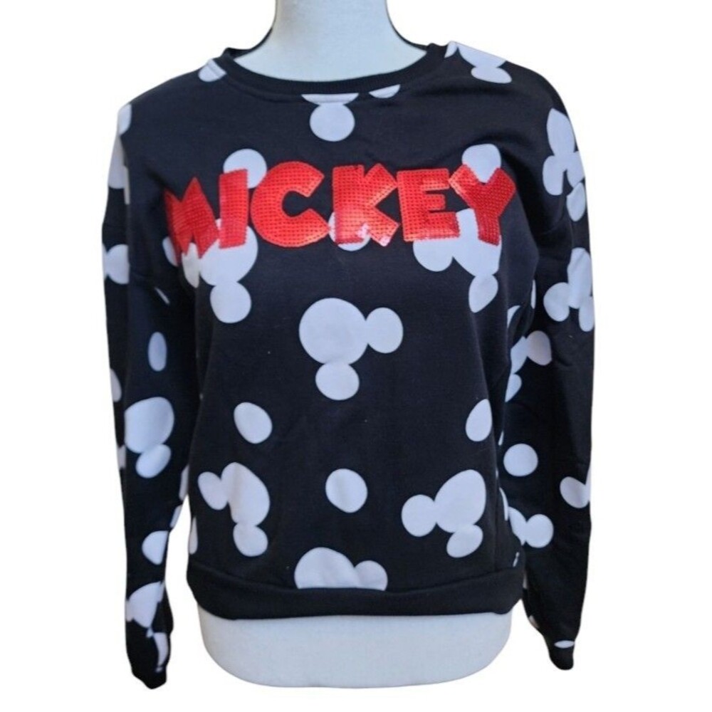 MICKEY Disney Long Sleeve Top Size Large (11-13) Sequin